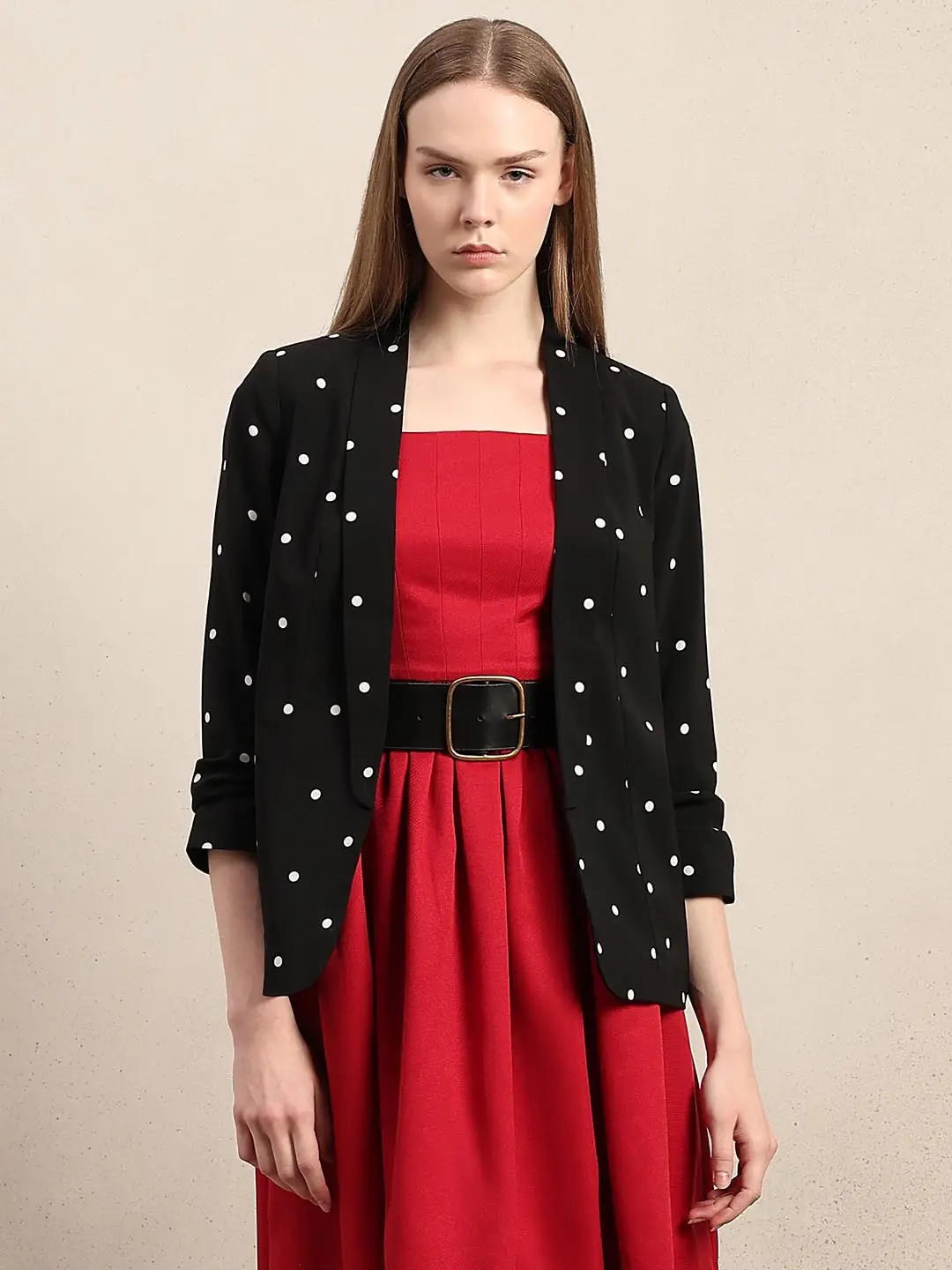 Black Polka Dot Blazer view 2