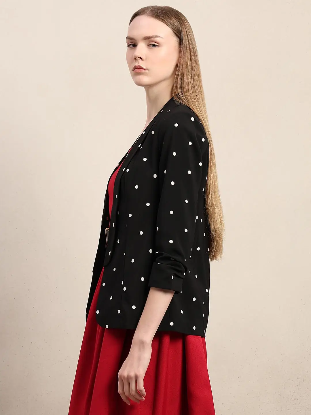 Black Polka Dot Blazer view 3