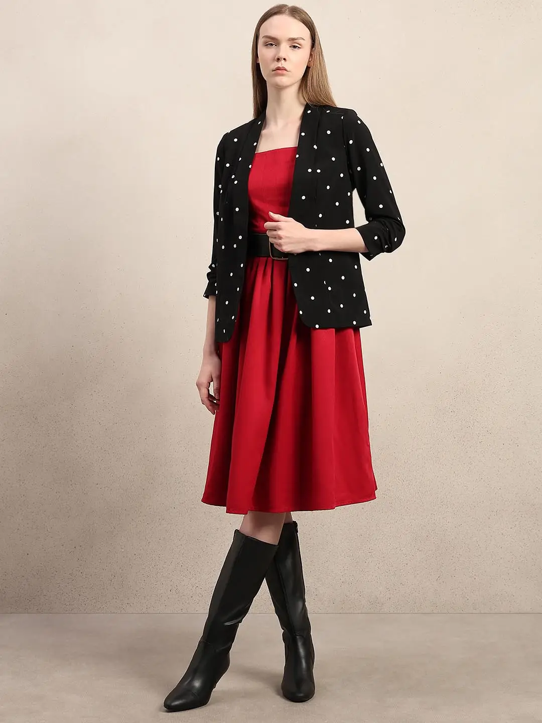 Black Polka Dot Blazer view 5