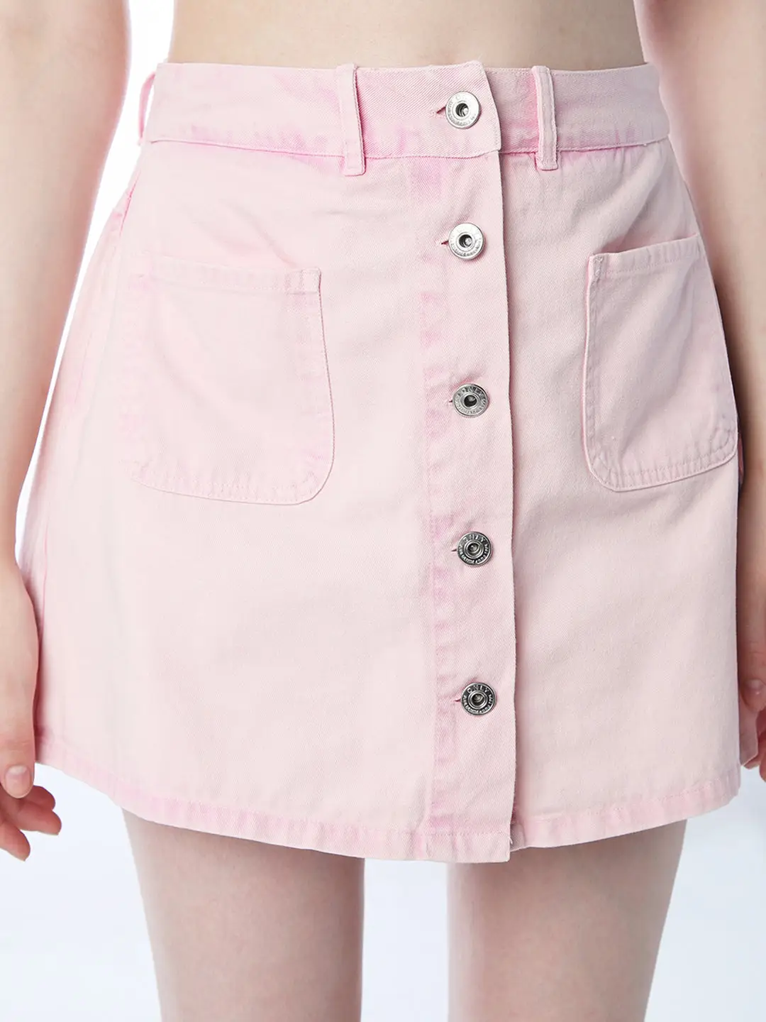 Vintage Washed Denim Skort view 3
