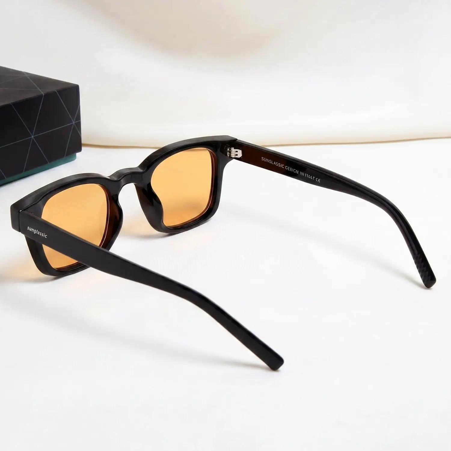 Ares Black Orange Square Sunglasses view 5