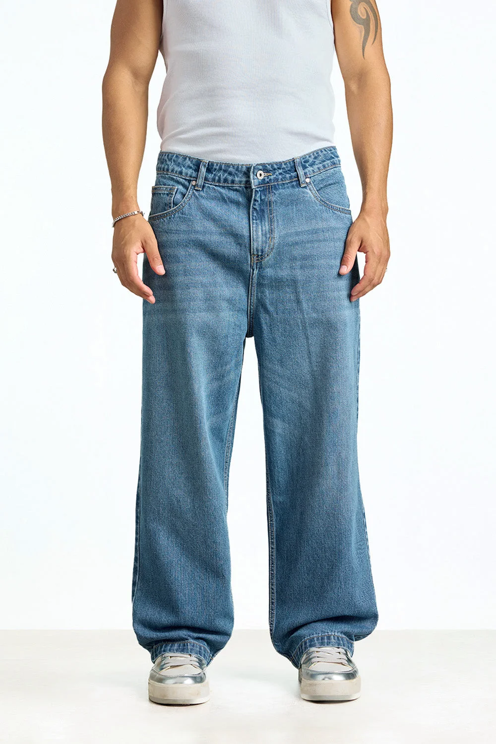 Blue Washed Out Jeans image 1