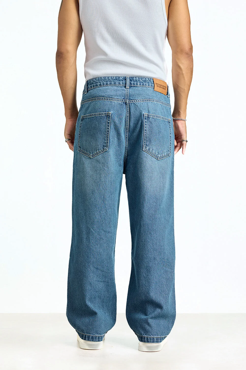 Blue Washed Out Jeans image 4