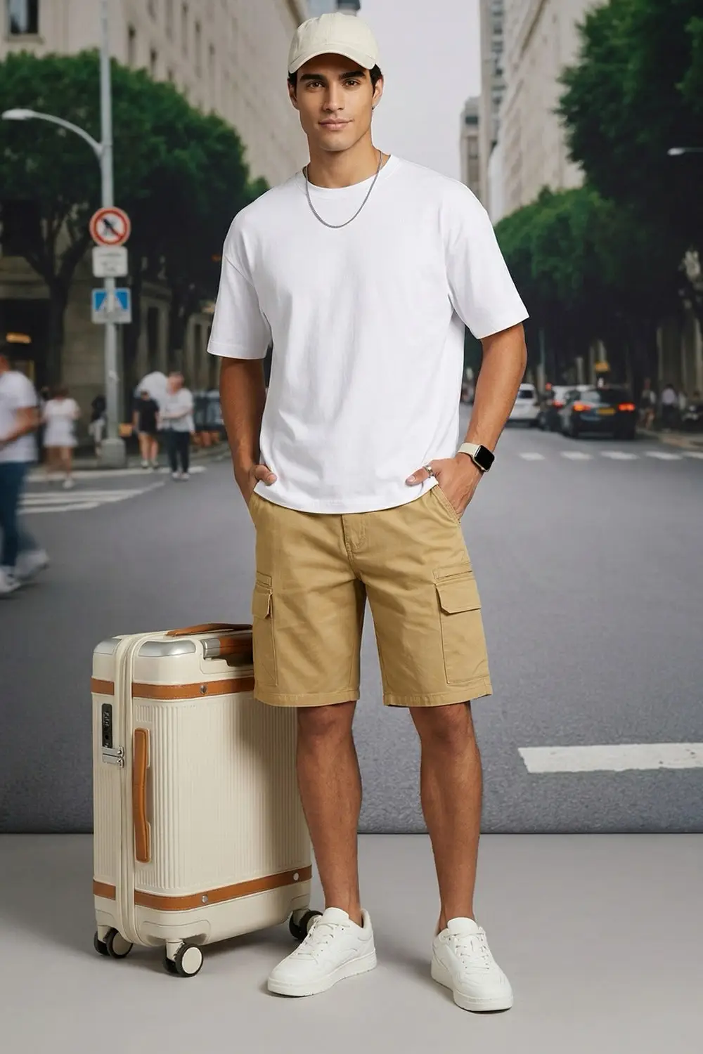 Cargo Chino Shorts view 3
