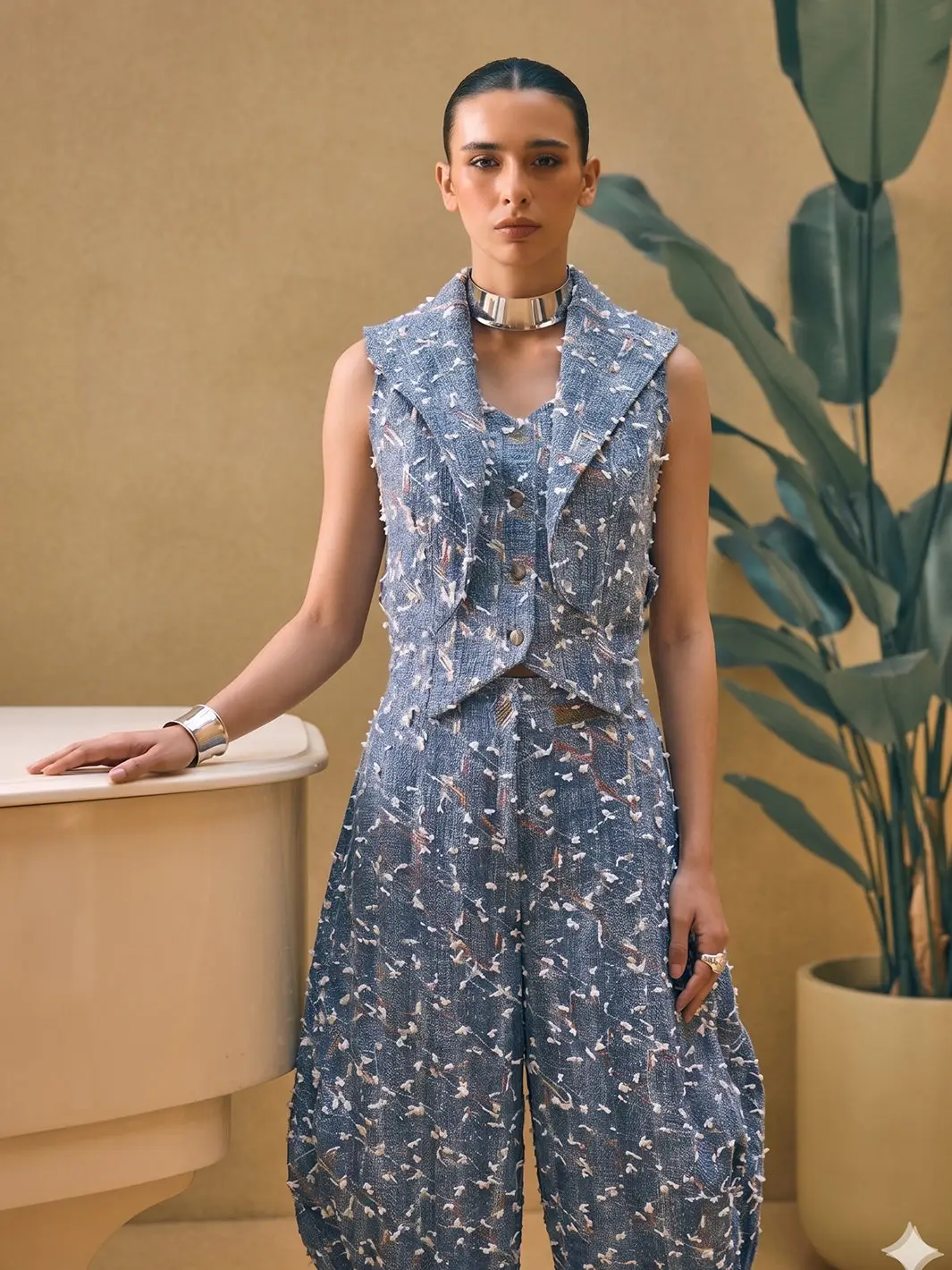 Fancy Denim Co-ord Set view 3