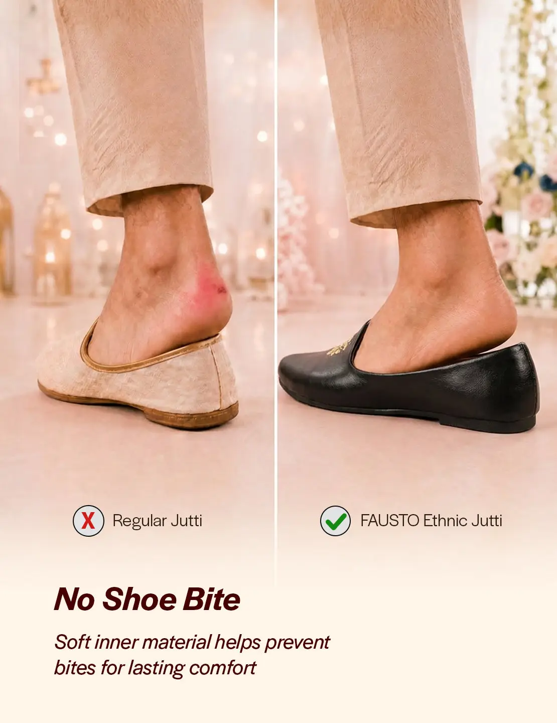 Men Black Wedding Ethnic Party Embroidery Design Slip On Juttis and Mojaris view 3