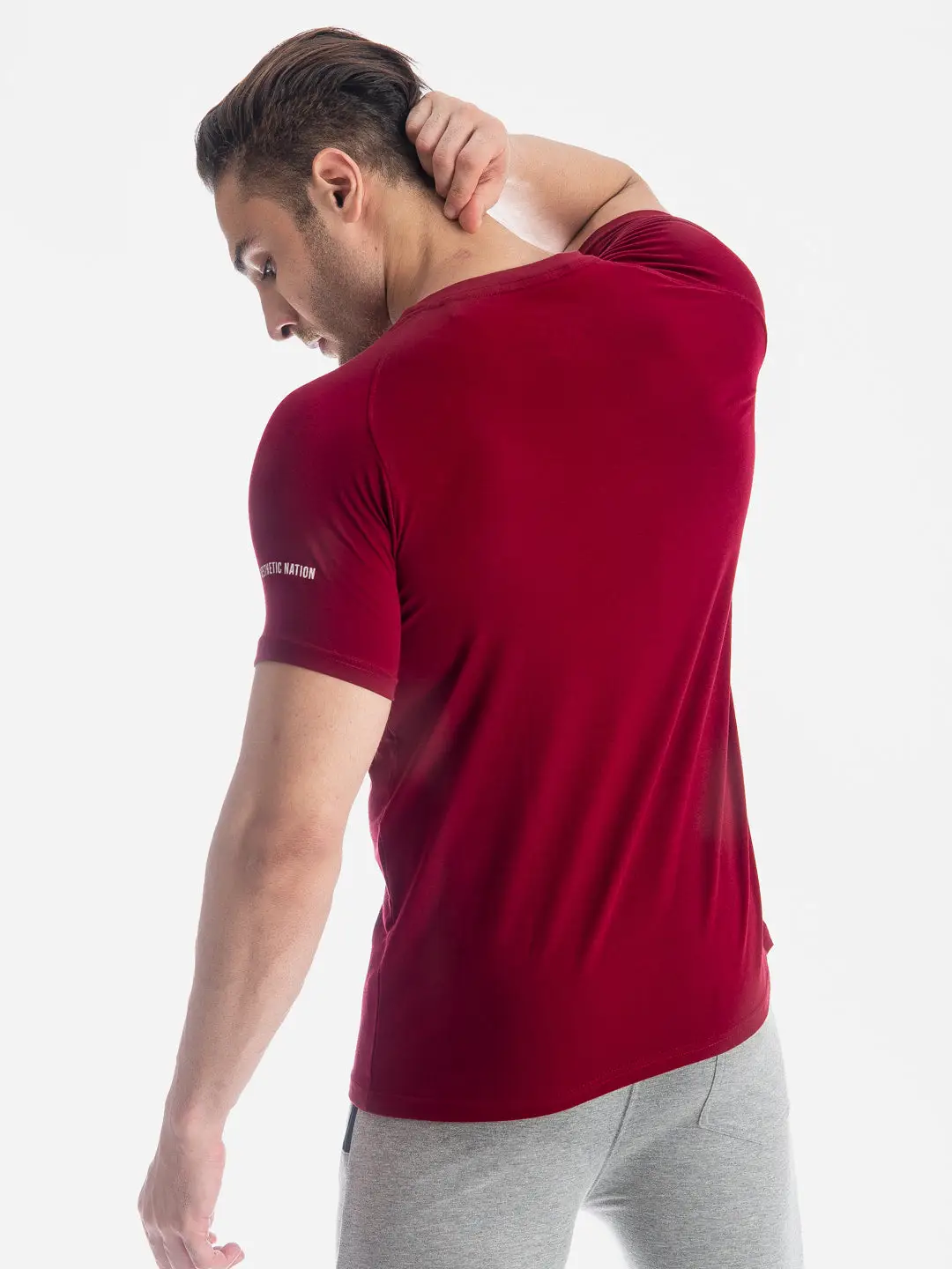 Aesthetic Training Tshirt Maroon view 2