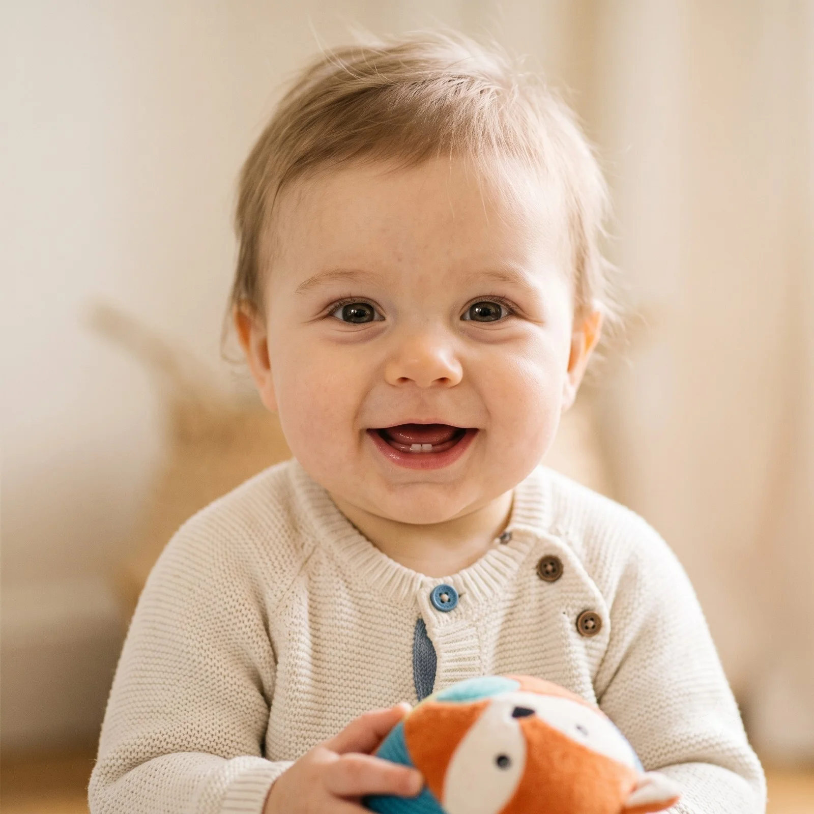 Model Jony wearing Organic Cotton Baby Romper