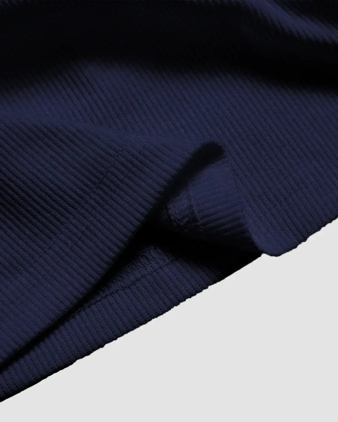 Navy Blue Button Detail Ribbed Sleeveless Top Curve & Plus view 3