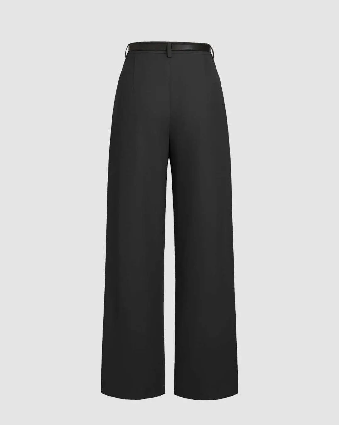 Pleated High-Waisted Wide-Leg Trousers view 3