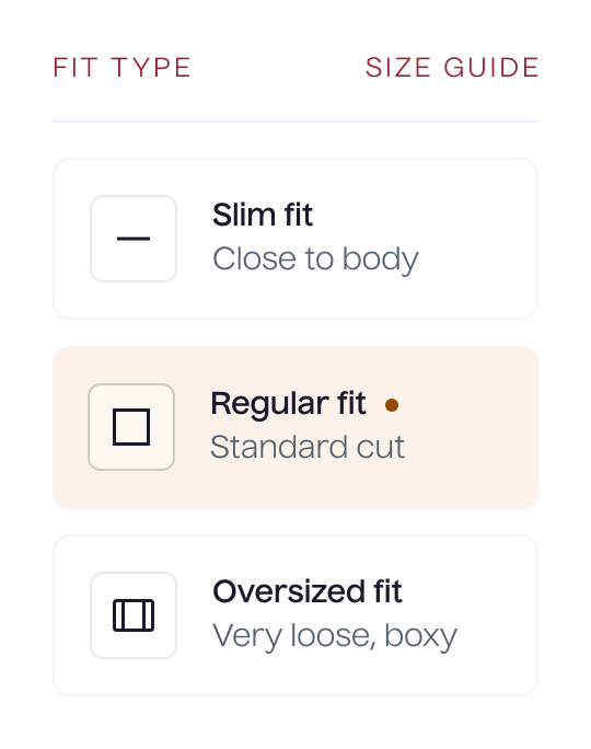 Fit type card