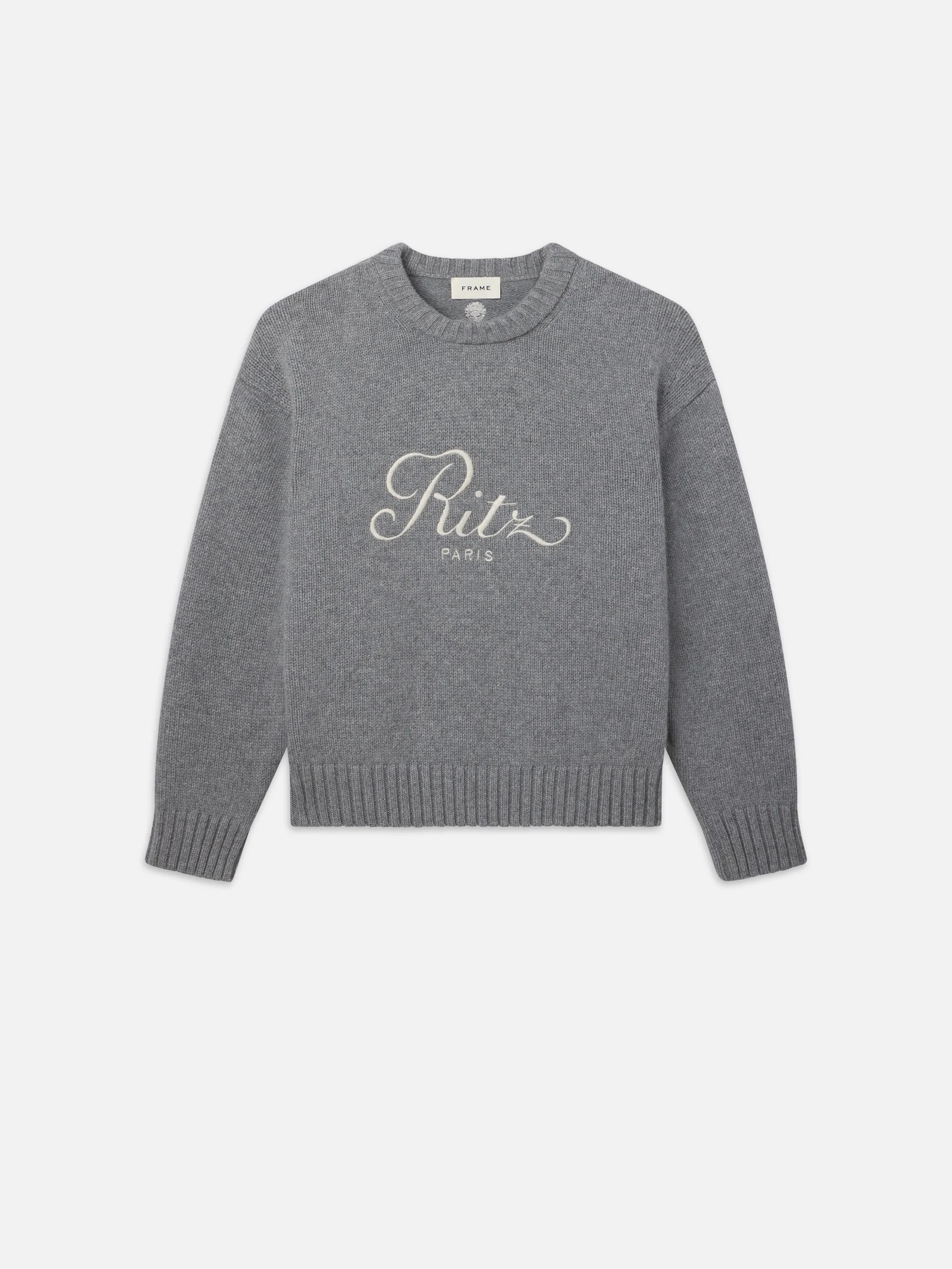 Ritz Unisex Cashmere Sweater -- Grey Melange image 1