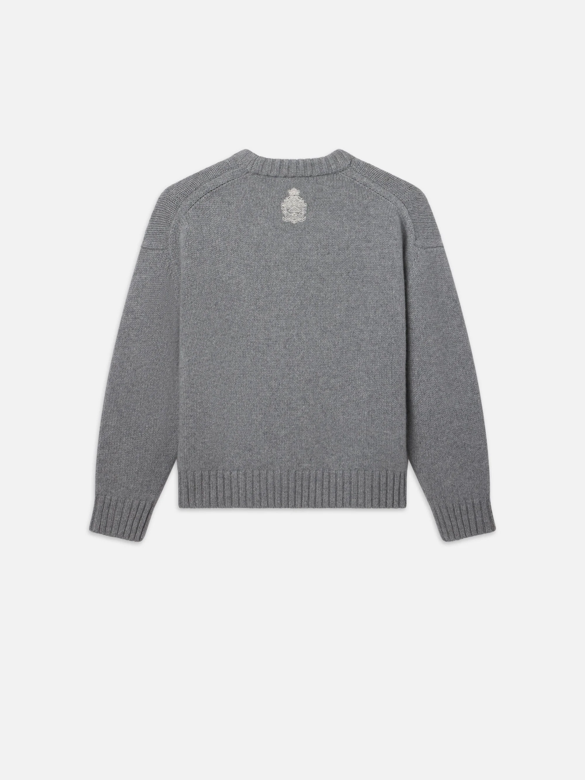 Ritz Unisex Cashmere Sweater -- Grey Melange image 5