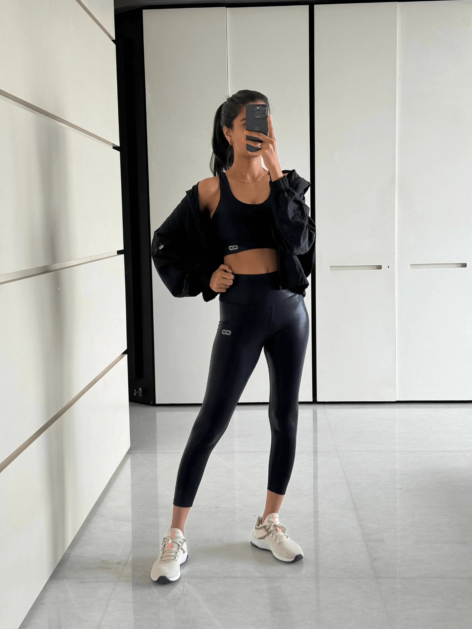 Ath Track Gloss Leggings Shiny Black image 4